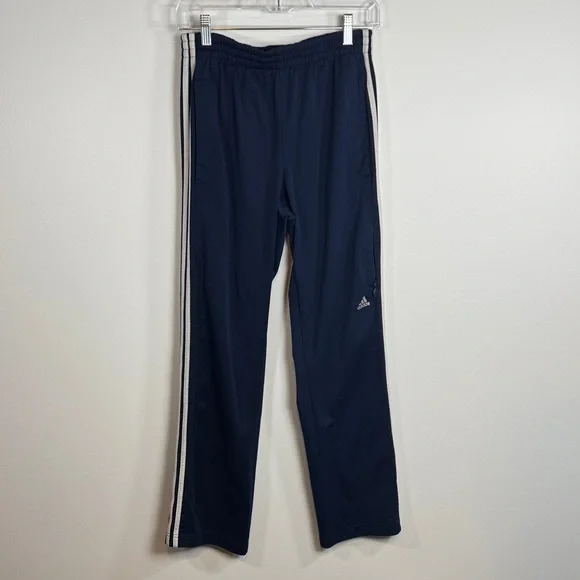 Adidas Kids Dark Blue Joggers with White Stripes - Picture 1 of 5
